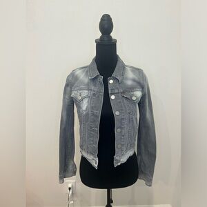 Levi’s Distressed Gray Jean Jacket Sz XS